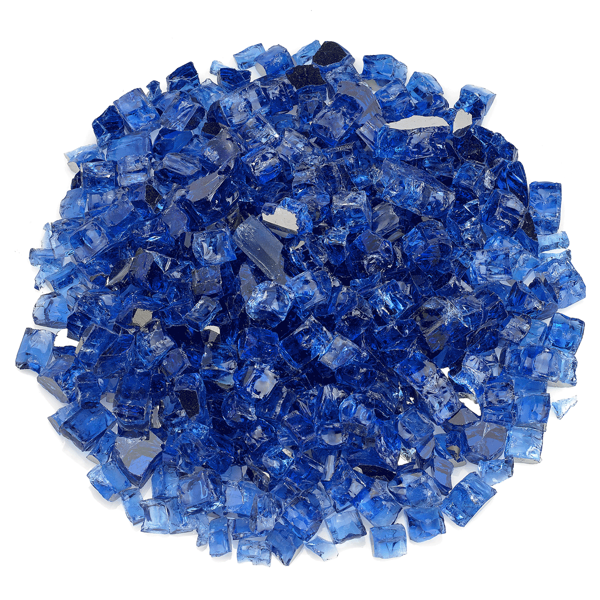 AMS 1/2" Cobalt Blue Reflective Crushed Fire Glass - 10 Lbs.