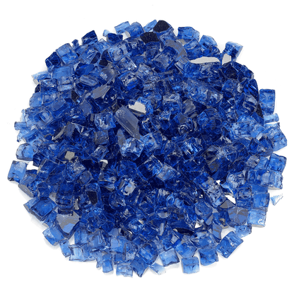 AMS 1/2" Cobalt Blue Reflective Crushed Fire Glass - 10 Lbs.