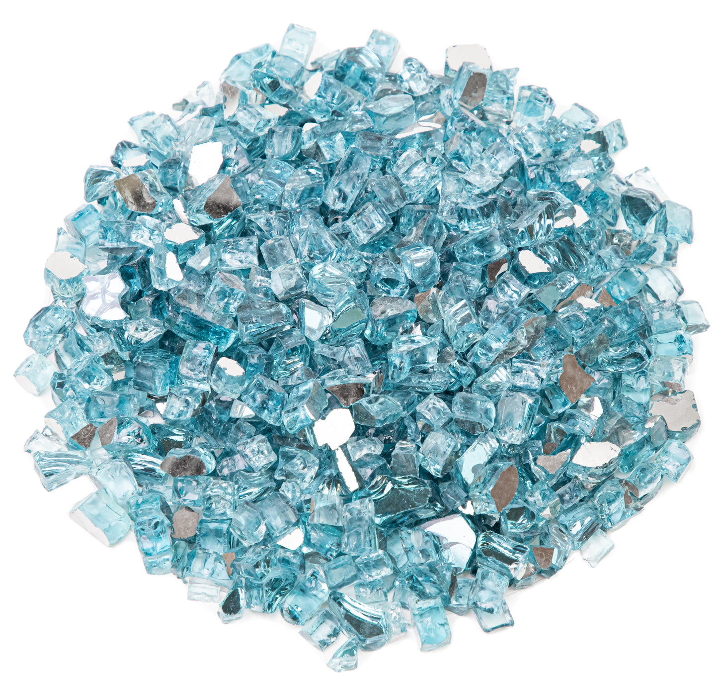 AMS 1/2" Azuria Reflective Crushed Fire Glass - 10 Lbs.