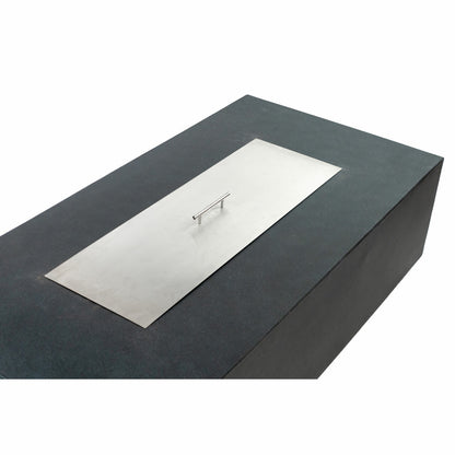 CHELSEA Fire Table - Rectangular (55x28x16") - Wind Guard & Burner Lid Included