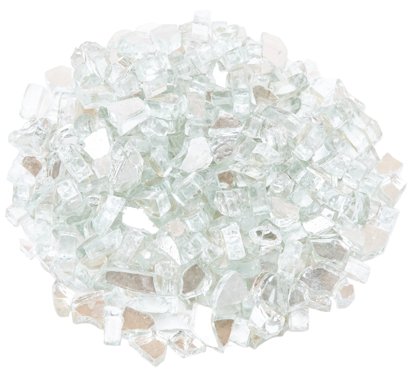 AMS 1/2" Clear Reflective Crushed Fire Glass - 10 Lbs.