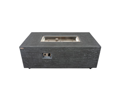 DANVILLE  Fire Table - Rectangular (60x32x23") - Wind Guard & Burner Lid Included - Concealed Tank Storage