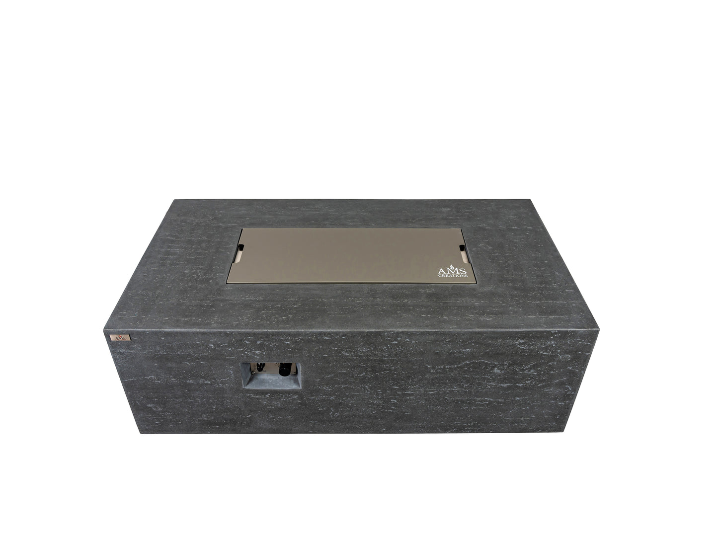 DANVILLE  Fire Table - Rectangular (60x32x23") - Wind Guard & Burner Lid Included - Concealed Tank Storage
