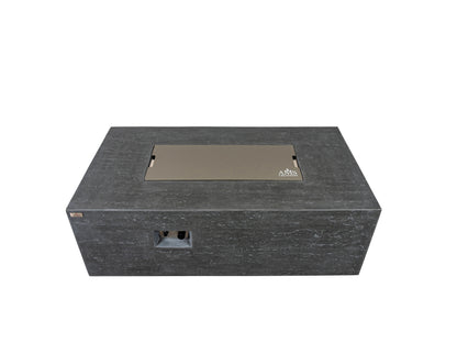 DANVILLE  Fire Table - Rectangular (60x32x23") - Wind Guard & Burner Lid Included - Concealed Tank Storage