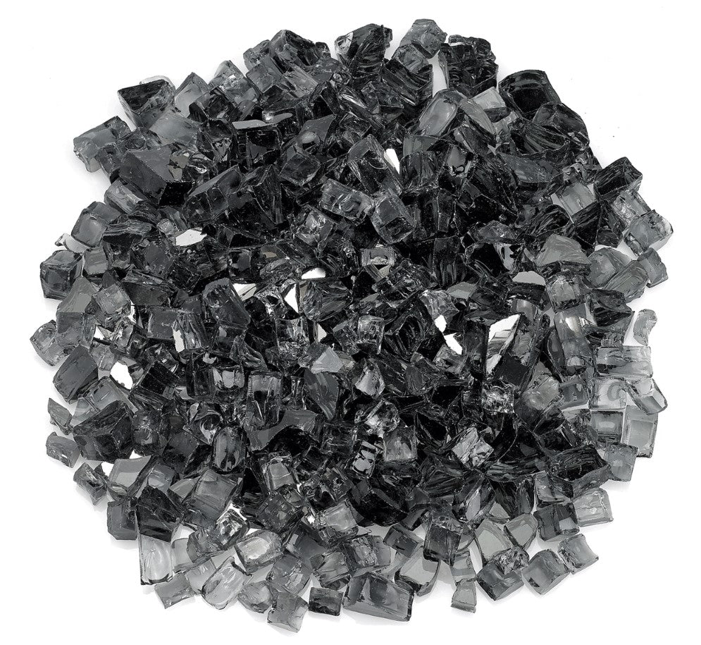 AMS 1/2" Gray Reflective Crushed Fire Glass - 10 Lbs.