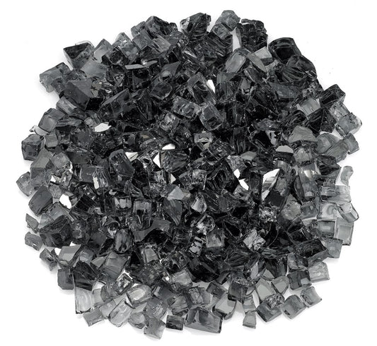 AMS 1/2" Gray Reflective Crushed Fire Glass - 10 Lbs.