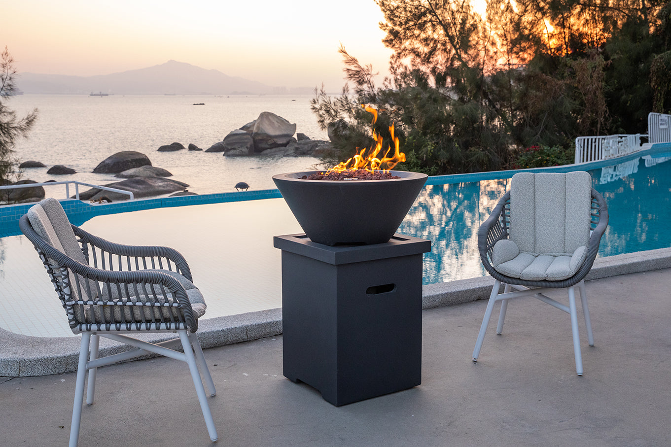 PORTLAND Pool Fire Bowl Only - Round (27"Dia. x 11")