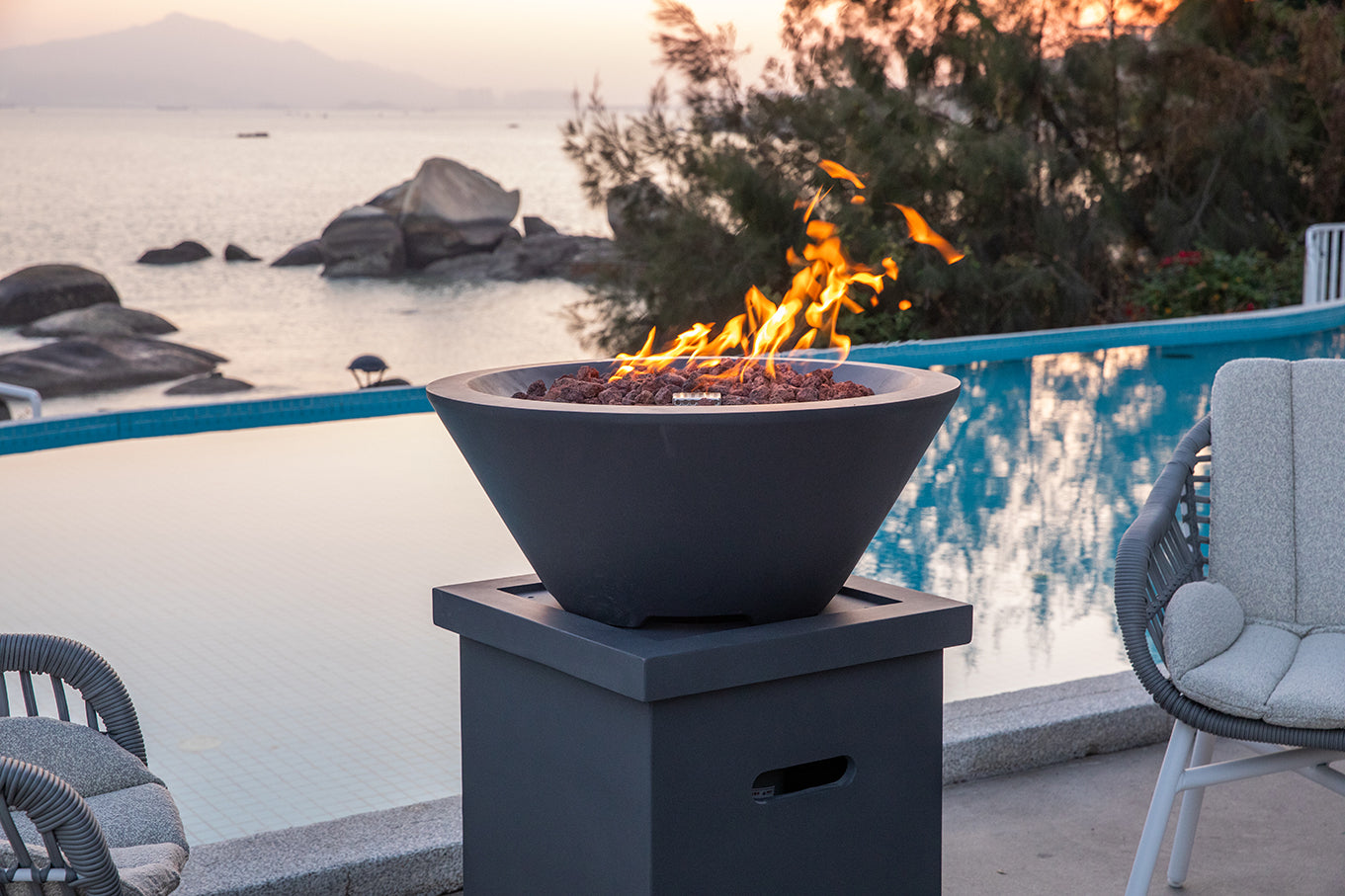 PORTLAND Pool Fire Bowl Only - Round (27"Dia. x 11")