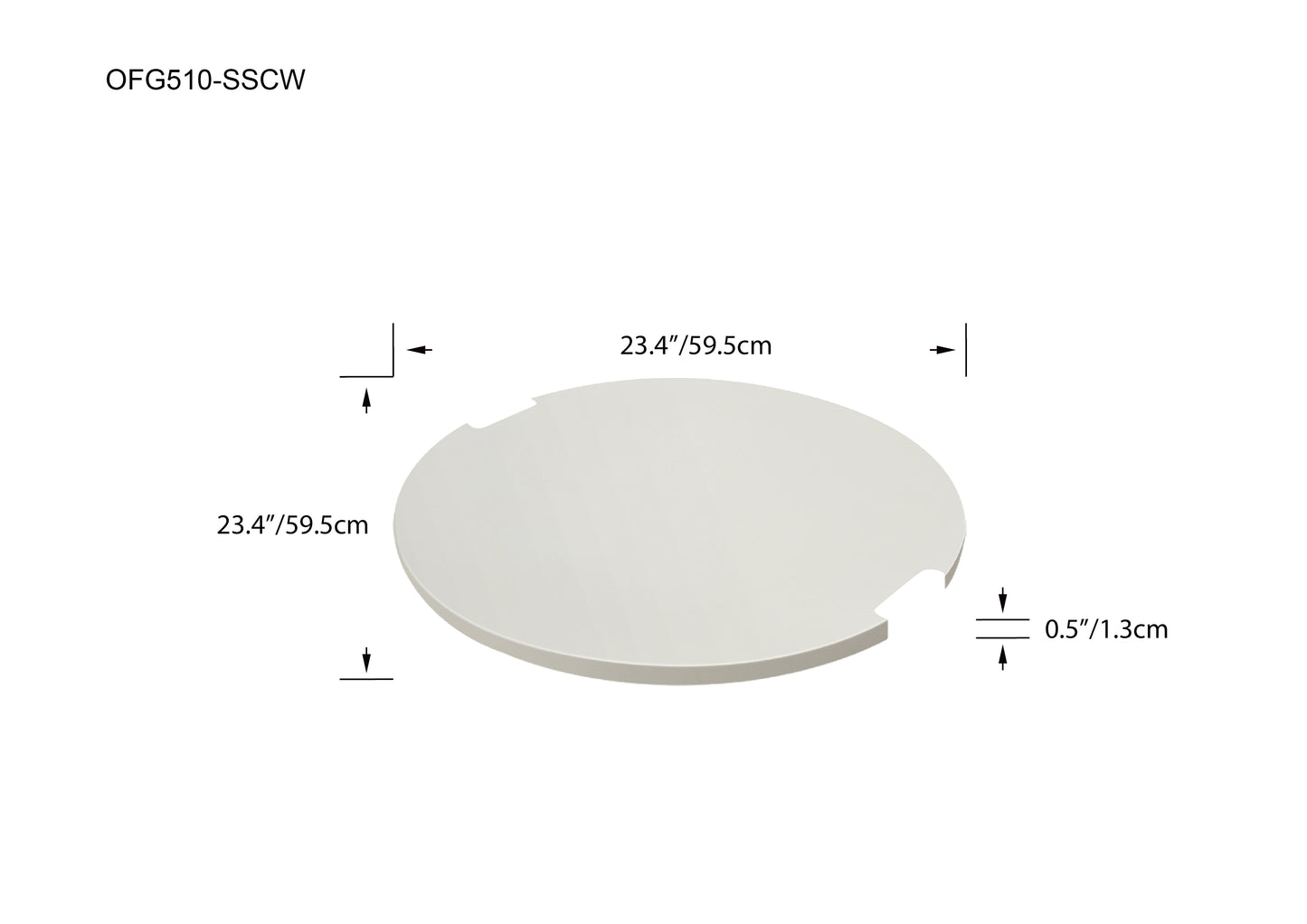 Encinitas Burner Lid 23" - Powder Coated