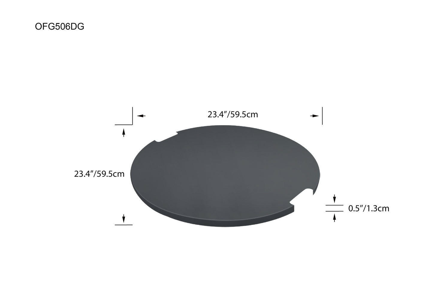 Encinitas Burner Lid 23" - Powder Coated