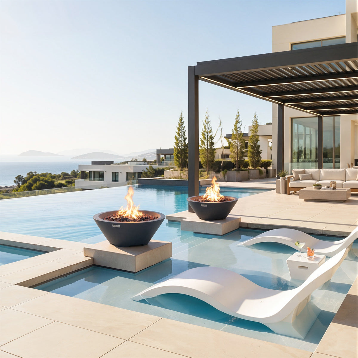 PORTLAND Pool Fire Bowl Only - Round (27"Dia. x 11")