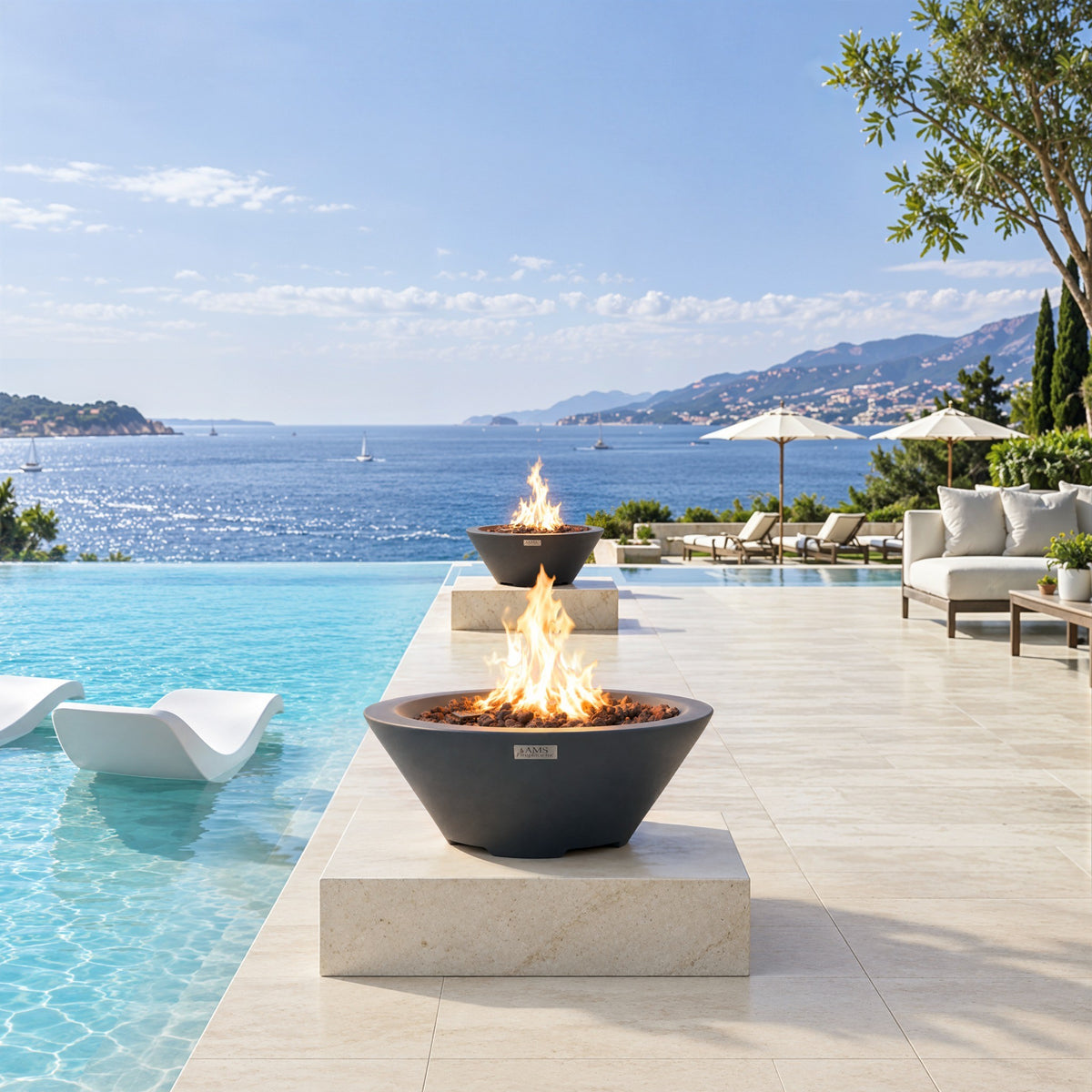 PORTLAND Pool Fire Bowl Only - Round (27"Dia. x 11")
