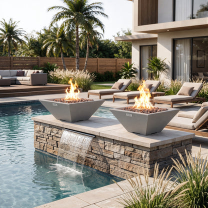 ROCKLAND Pool Fire Bowl Only- Square (27x27x11")