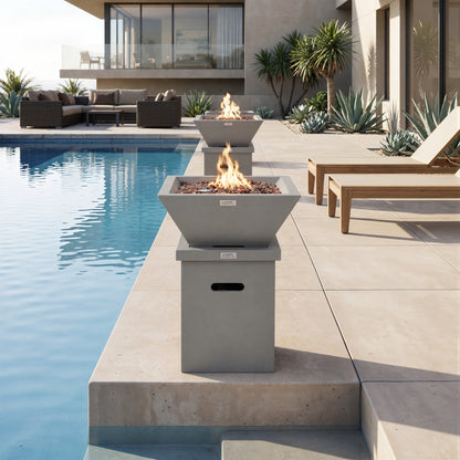 ROCKLAND Pool Fire Bowl Only- Square (27x27x11")