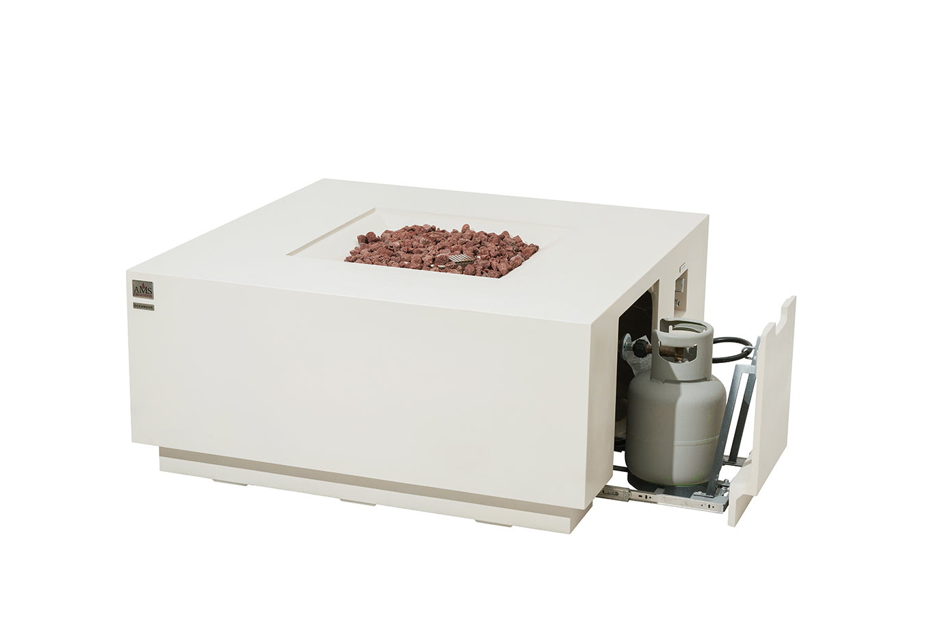 OCEANSIDE Fire Table - Square - Concealed Tank Storage