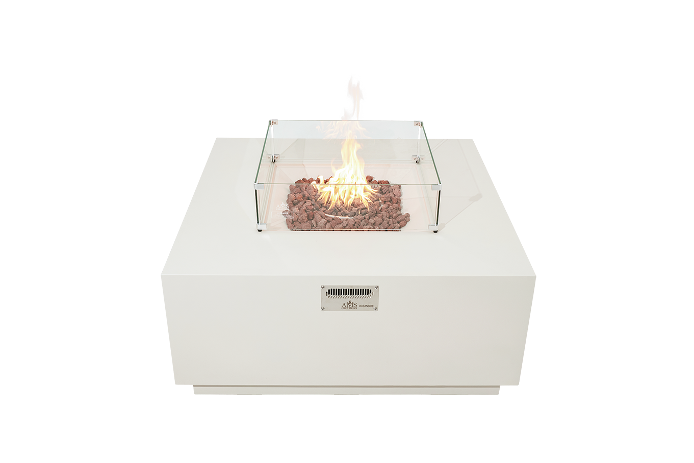 OCEANSIDE Fire Table - Square - Concealed Tank Storage