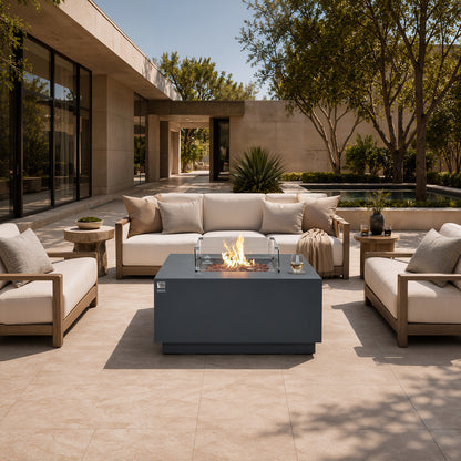 OCEANSIDE Fire Table - Square - Concealed Tank Storage