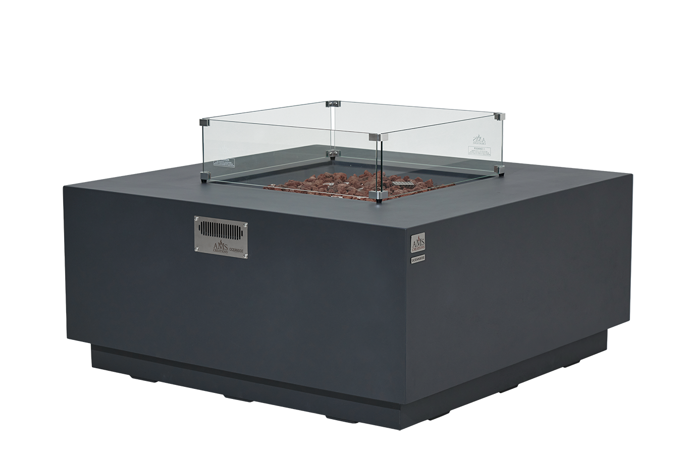 OCEANSIDE Fire Table - Square - Concealed Tank Storage