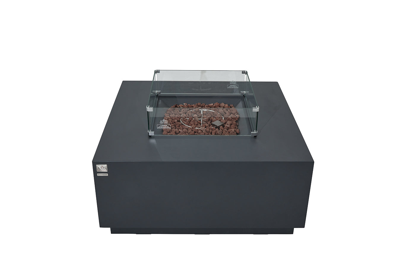 OCEANSIDE Fire Table - Square - Concealed Tank Storage