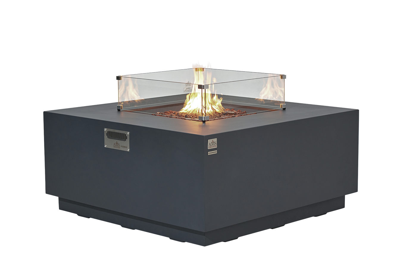 OCEANSIDE Fire Table - Square - Concealed Tank Storage