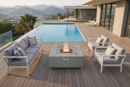 OCEANSIDE Fire Table - Square - Concealed Tank Storage