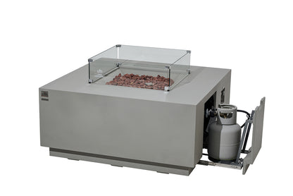 OCEANSIDE Fire Table - Square - Concealed Tank Storage