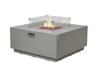 OCEANSIDE Fire Table - Square - Concealed Tank Storage