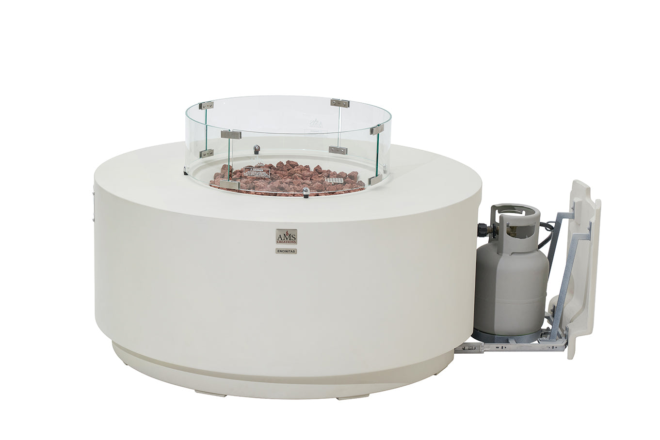 ENCINITAS  Fire Table - Round - Concealed Tank Storage