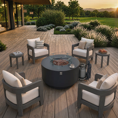 ENCINITAS  Fire Table - Round - Concealed Tank Storage
