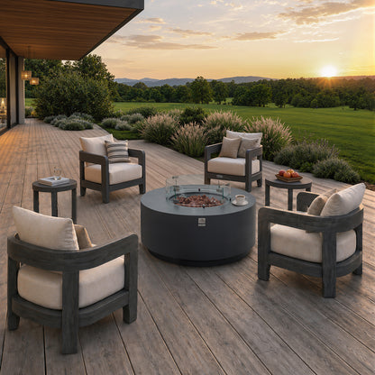 ENCINITAS  Fire Table - Round - Concealed Tank Storage