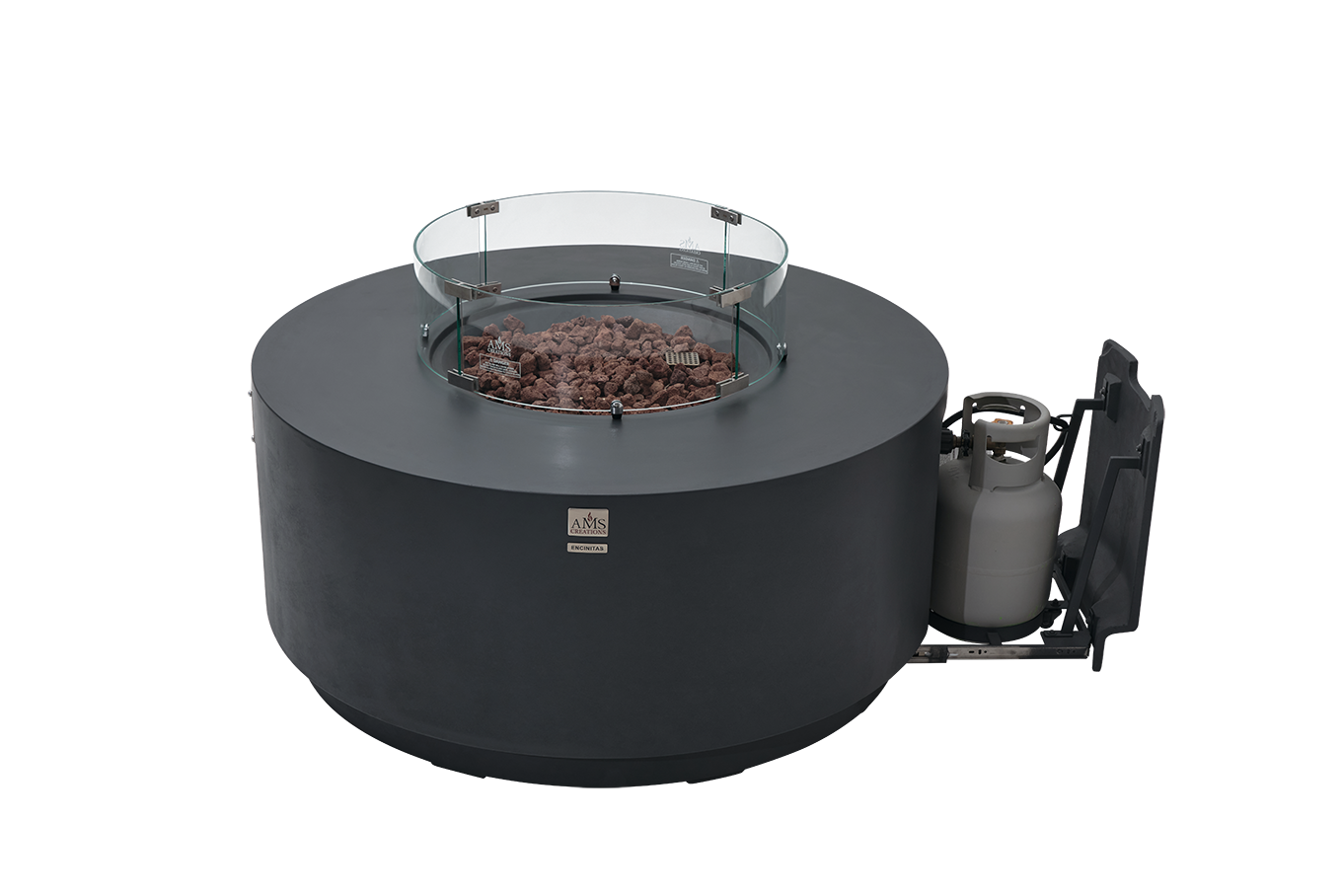 ENCINITAS  Fire Table - Round - Concealed Tank Storage