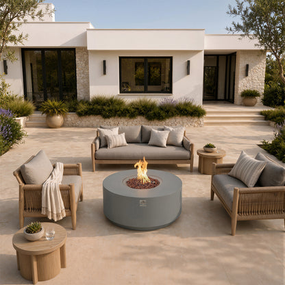 ENCINITAS  Fire Table - Round - Concealed Tank Storage