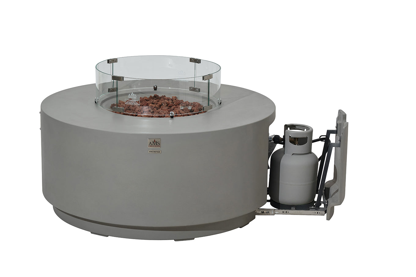 ENCINITAS  Fire Table - Round - Concealed Tank Storage