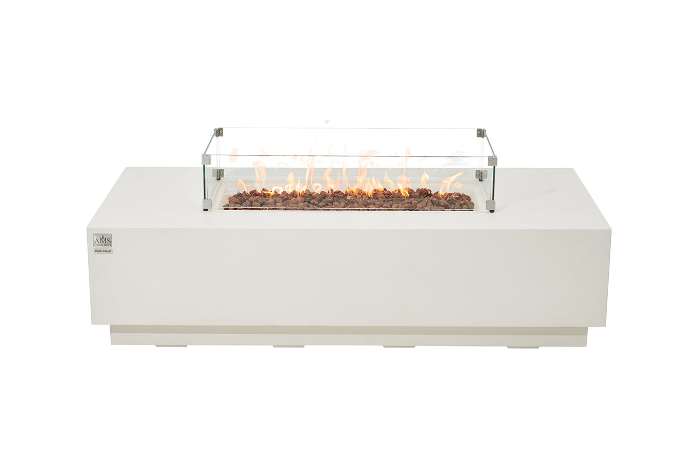 CARLSBAD Fire Table - Rectangular (66x32x17")- Concealed Tank Storage