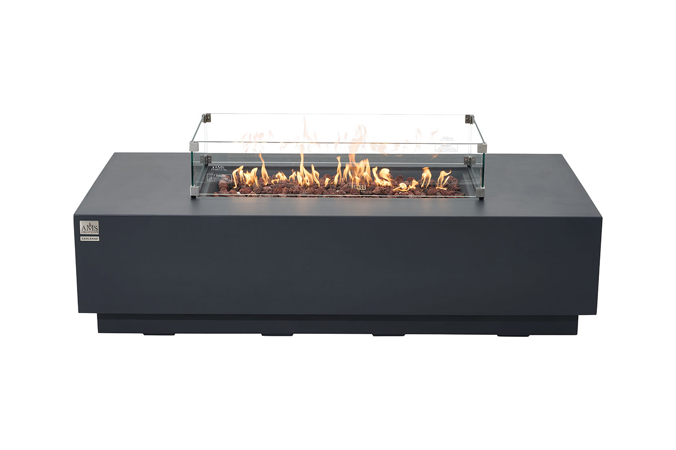 CARLSBAD Fire Table - Rectangular (66x32x17")- Concealed Tank Storage