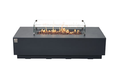 CARLSBAD Fire Table - Rectangular (66x32x17")- Concealed Tank Storage