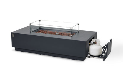 CARLSBAD Fire Table - Rectangular (66x32x17")- Concealed Tank Storage