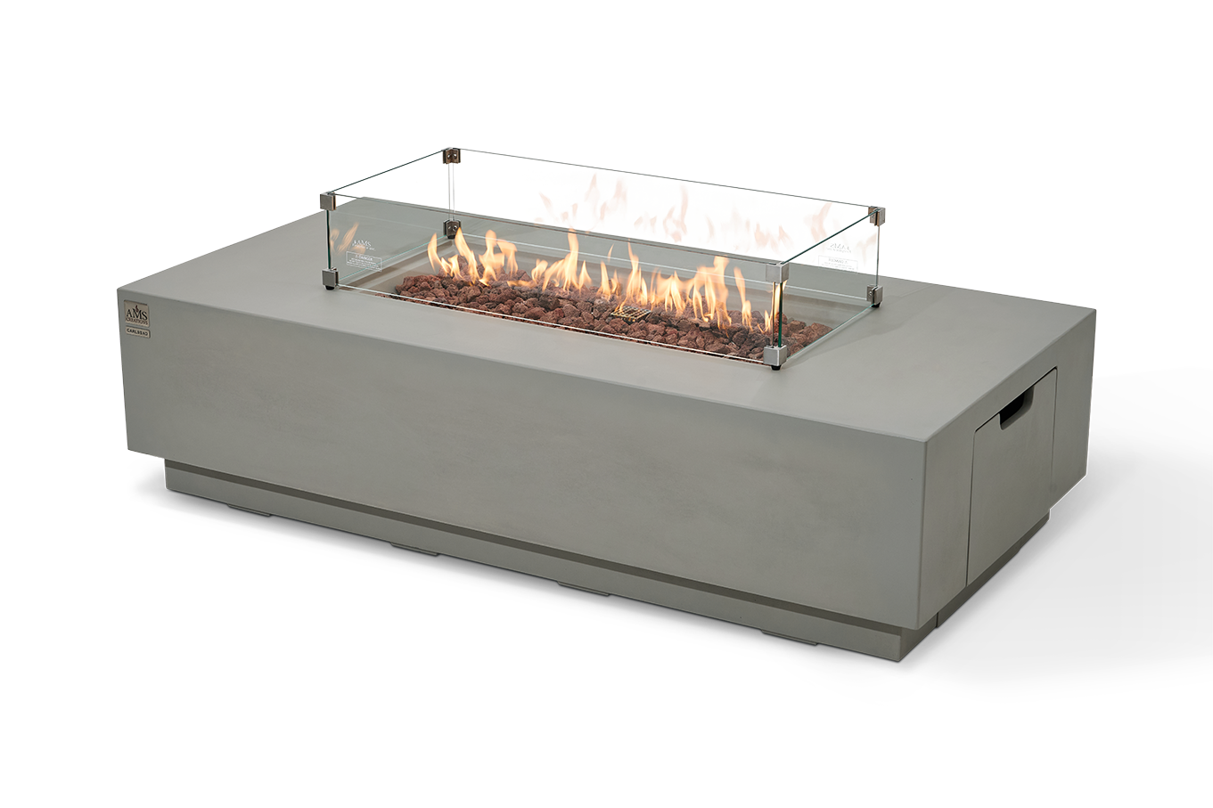 CARLSBAD Fire Table - Rectangular (66x32x17")- Concealed Tank Storage