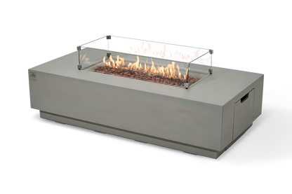 CARLSBAD Fire Table - Rectangular (66x32x17")- Concealed Tank Storage