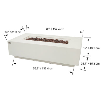 MADISON Fire Table - Rectangular (60x32x17")