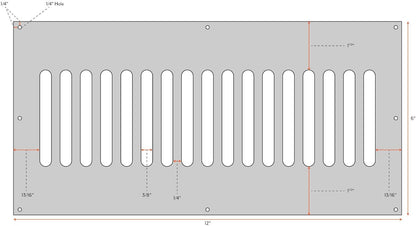 12"X6" Vent Enclosure or Vent Cover - Stainless Steel | 321 Stainless Steel | Commercial Grade