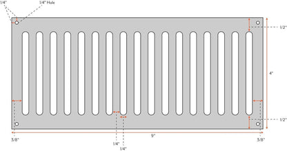 9"X4" Vent Enclosure or Vent Cover - Stainless Steel | 321 Stainless Steel | Commercial Grade