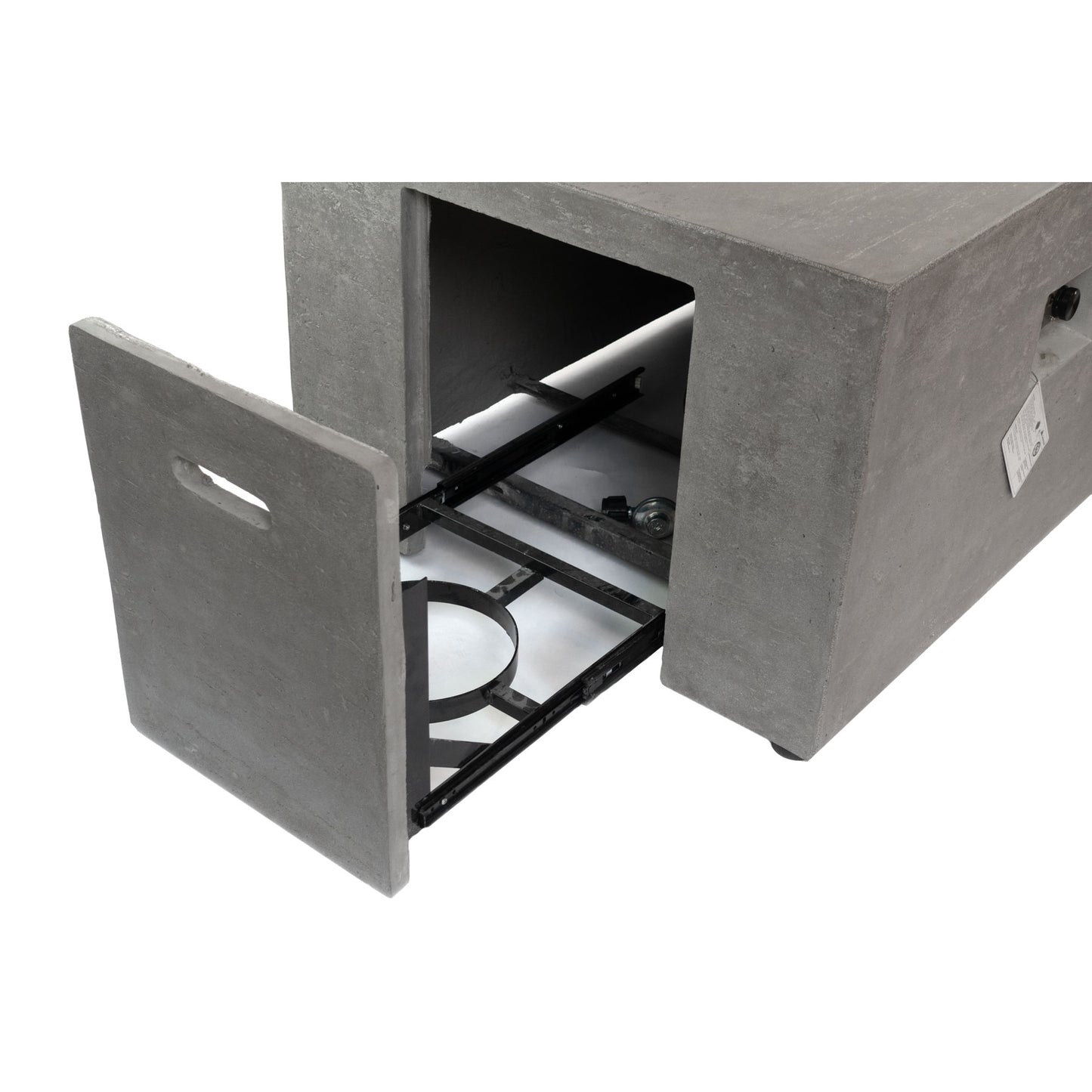 DANVILLE  Fire Table - Rectangular (60x32x23") - Wind Guard & Burner Lid Included - Concealed Tank Storage