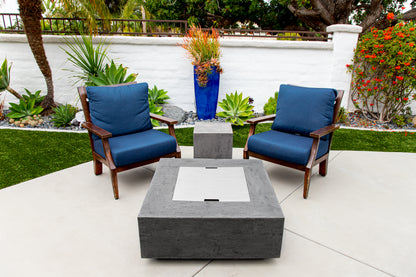 ALBANY Fire Table - Square (36x36x15") - Wind Guard & Burner Lid Included