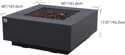 BROOKLYN Fire Table - Square (40x40x17")