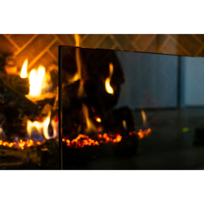 Greylite 2 Freestanding Glass Fireplace Screen | AMS Creations