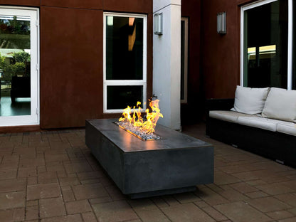 Custom Fire Table with Concrete Tiles by AMS Fireplace Inc.