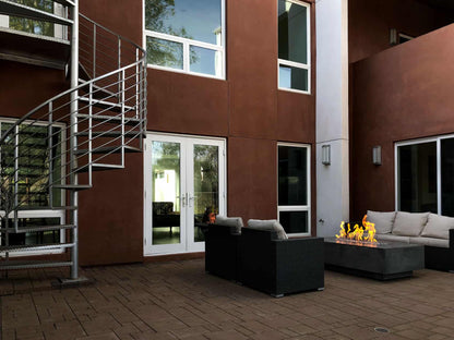 Custom Fire Table with Concrete Tiles by AMS Fireplace Inc.