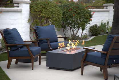 CHELSEA Fire Table - Rectangular (55x28x16") - Wind Guard & Burner Lid Included