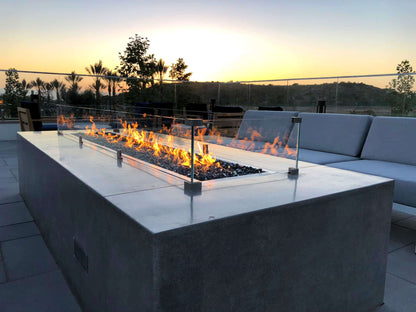 Grant Construction Custom Fire Table - Concrete Finish